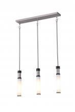  LIT6834SN+BK-OP - 25" 3 Light Multi-Head Pendant With 3x25 W E26 Medium Base frame in Satin Nickel Finish